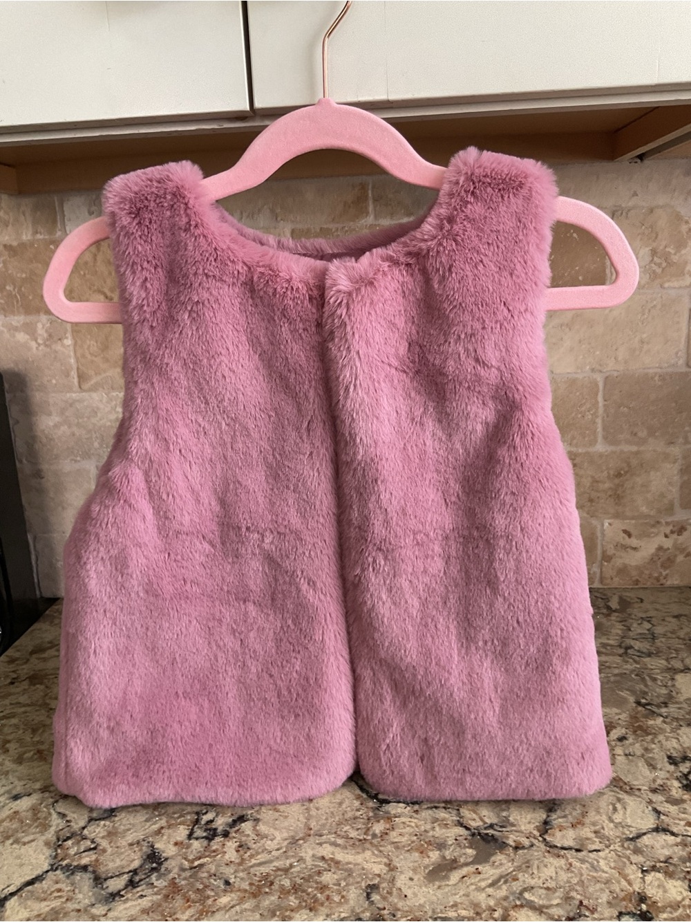 H&M Pink Faux Fur Kids Vest